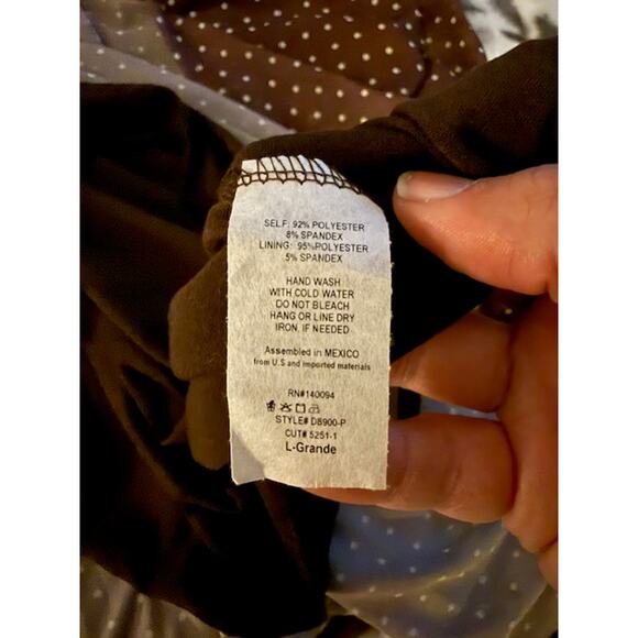 Long Flowy Brown Dress No Brand Size Large - Picture 5 of 5